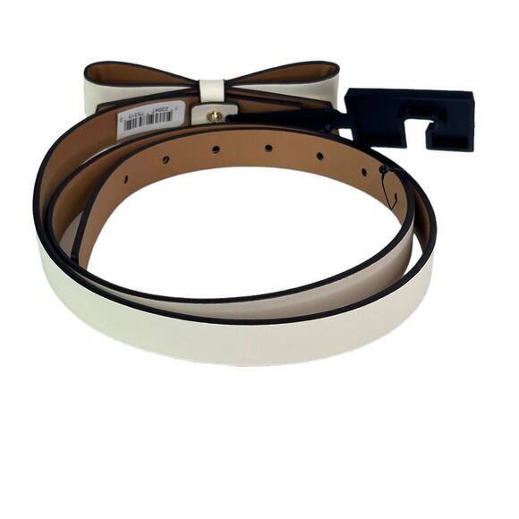 Kate Spade bow belt with gold Tone Spade XL Cream / Pale Polished Gold main image 4